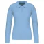 Női galléros hosszú ujjú piké póló, Kariban KA257, Sky Blue-L