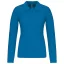 Női galléros hosszú ujjú piké póló, Kariban KA257, Tropical Blue-XS