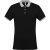 Férfi galléros piké póló, kontrasztos passzékkal, Kariban KA258, Black/Oxford Grey-3XL