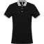 Férfi galléros piké póló, kontrasztos passzékkal, Kariban KA258, Black/Oxford Grey-S