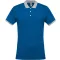 Férfi galléros piké póló, kontrasztos passzékkal, Kariban KA258, Light Royal Blue/Oxford Grey-XL