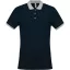 Férfi galléros piké póló, kontrasztos passzékkal, Kariban KA258, Navy/Oxford Grey-2XL