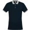 Férfi galléros piké póló, kontrasztos passzékkal, Kariban KA258, Navy/Oxford Grey-M