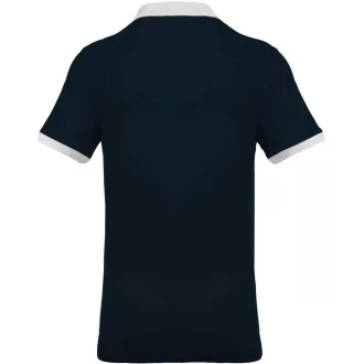   Férfi galléros piké póló, kontrasztos passzékkal, Kariban KA258, Navy/Oxford Grey-S