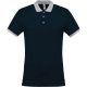 Férfi galléros piké póló, kontrasztos passzékkal, Kariban KA258, Navy/Oxford Grey-XL
