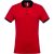 Férfi galléros piké póló, kontrasztos passzékkal, Kariban KA258, Red/Black-2XL