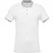 Férfi galléros piké póló, kontrasztos passzékkal, Kariban KA258, White/Oxford Grey-2XL