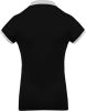 Női galléros piké póló, kontrasztos passzékkal, Kariban KA259, Black/Oxford Grey-XS