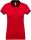 Női galléros piké póló, kontrasztos passzékkal, Kariban KA259, Red/Black-L
