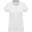 Női galléros piké póló, kontrasztos passzékkal, Kariban KA259, White/Oxford Grey-XS