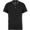 Férfi galléros jersey póló, kontrasztos gallérral, Kariban KA260, Black/Dark Grey Heather-S