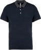 Férfi galléros jersey póló, kontrasztos gallérral, Kariban KA260, Navy/Dark Grey Heather-3XL