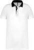 Férfi galléros jersey póló, kontrasztos gallérral, Kariban KA260, White/Navy-XL