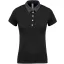 Női galléros jersey póló, kontrasztos gallérral, Kariban KA261, Black/Dark Grey Heather-XL