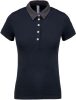 Női galléros jersey póló, kontrasztos gallérral, Kariban KA261, Navy/Dark Grey Heather-S