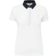 Női galléros jersey póló, kontrasztos gallérral, Kariban KA261, White/Navy-L