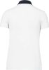 Női galléros jersey póló, kontrasztos gallérral, Kariban KA261, White/Navy-L
