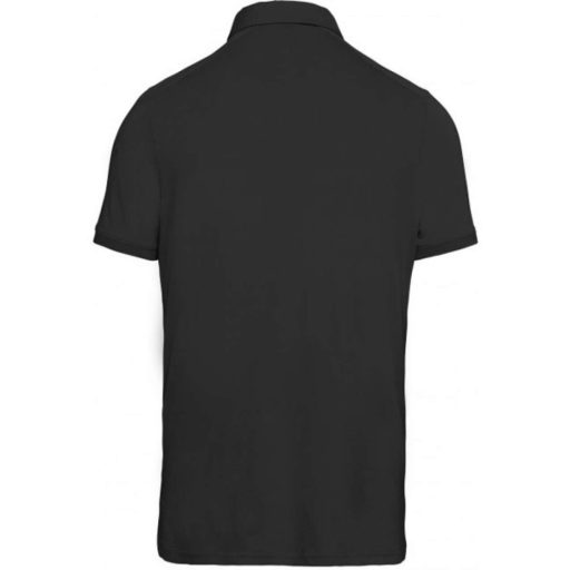 Férfi galléros rövid ujjú jersey póló, Kariban KA262, Black-2XL