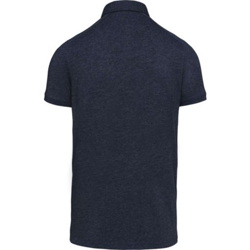 Férfi galléros rövid ujjú jersey póló, Kariban KA262, French Navy Heather-M