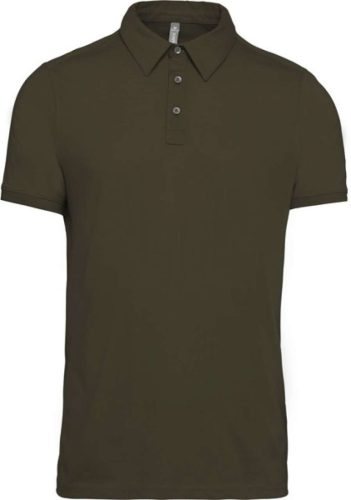 Férfi galléros rövid ujjú jersey póló, Kariban KA262, Light Khaki-2XL