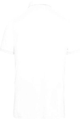 Férfi galléros rövid ujjú jersey póló, Kariban KA262, White-S