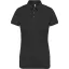 Női galléros rövid ujjú jersey póló, Kariban KA263, Black-2XL