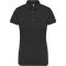 Női galléros rövid ujjú jersey póló, Kariban KA263, Black-M