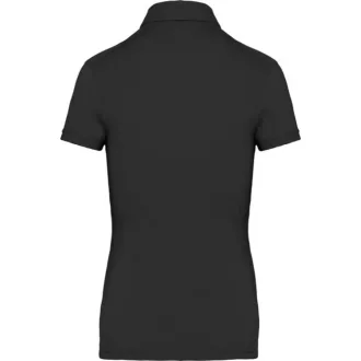   Női galléros rövid ujjú jersey póló, Kariban KA263, Black-XS