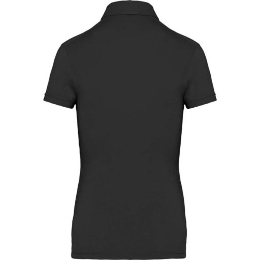 Női galléros rövid ujjú jersey póló, Kariban KA263, Black-XS