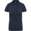 Női galléros rövid ujjú jersey póló, Kariban KA263, French Navy Heather-XS
