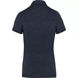   Női galléros rövid ujjú jersey póló, Kariban KA263, French Navy Heather-XS