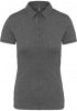 Női galléros rövid ujjú jersey póló, Kariban KA263, Grey Heather-XS