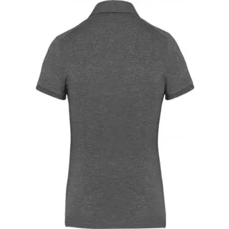  Női galléros rövid ujjú jersey póló, Kariban KA263, Grey Heather-XS