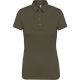 Női galléros rövid ujjú jersey póló, Kariban KA263, Light Khaki-2XL