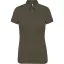 Női galléros rövid ujjú jersey póló, Kariban KA263, Light Khaki-L