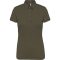 Női galléros rövid ujjú jersey póló, Kariban KA263, Light Khaki-M