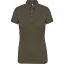 Női galléros rövid ujjú jersey póló, Kariban KA263, Light Khaki-S