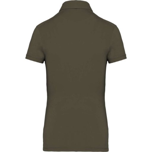 Női galléros rövid ujjú jersey póló, Kariban KA263, Light Khaki-S