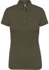 Női galléros rövid ujjú jersey póló, Kariban KA263, Light Khaki-XS
