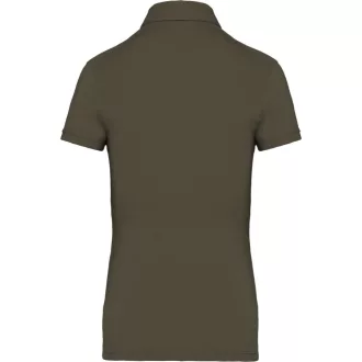   Női galléros rövid ujjú jersey póló, Kariban KA263, Light Khaki-XS