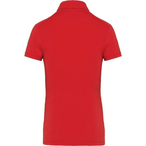 Női galléros rövid ujjú jersey póló, Kariban KA263, Red-L
