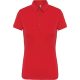 Női galléros rövid ujjú jersey póló, Kariban KA263, Red-XS