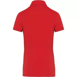   Női galléros rövid ujjú jersey póló, Kariban KA263, Red-XS
