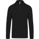 Férfi galléros hosszú ujjú jersey póló, Kariban KA264, Black-L