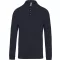 Férfi galléros hosszú ujjú jersey póló, Kariban KA264, Navy-S