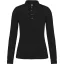 Női galléros hosszú ujjú jersey póló, Kariban KA265, Black-2XL