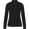 Női galléros hosszú ujjú jersey póló, Kariban KA265, Black-XL