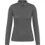 Női galléros hosszú ujjú jersey póló, Kariban KA265, Grey Heather-S