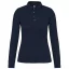 Női galléros hosszú ujjú jersey póló, Kariban KA265, Navy-XL