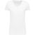 Női V-nyakú pamut póló, Supima pamutból, Kariban KA3003, White-XL